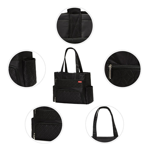 Large Black Tote Diaper Bag from SoHo Williamsburg
