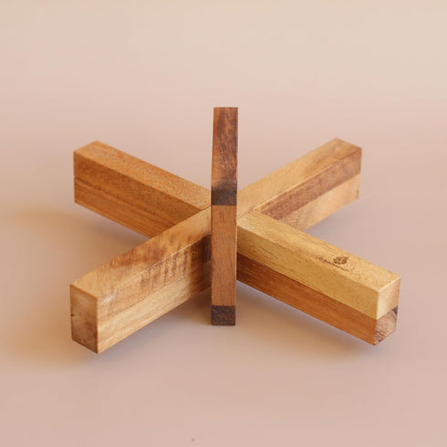 X Cross Disentanglement Puzzle - Wooden Brain Teasers for Adults, Logic Games Gift Puzzle and Mind Teasers