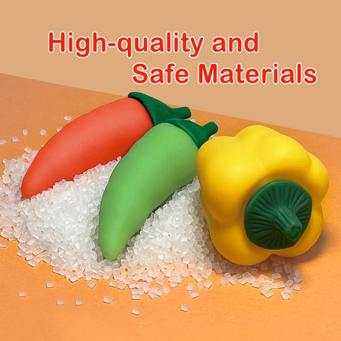 KIDPAPA Set,Toy Playset,Realistic Pretend Play Food Food for Toddler Kids Kitchen Vegetables Fake Food Toy Kitchen