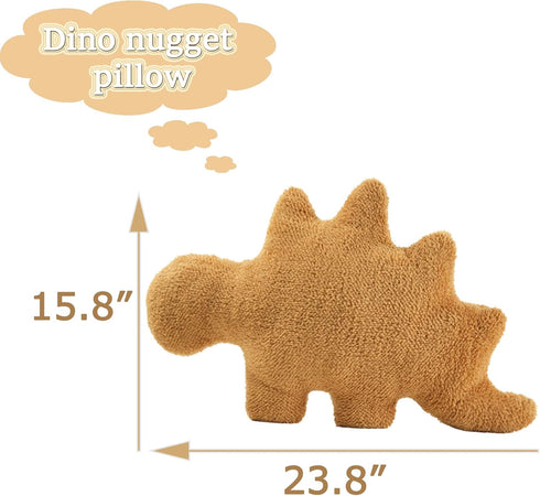 Dino Nugget Pillow Large - 23.8" Dinosaur Stuffed Animal Gifts, Chicken Nugget Plush Room Decor for Kids
