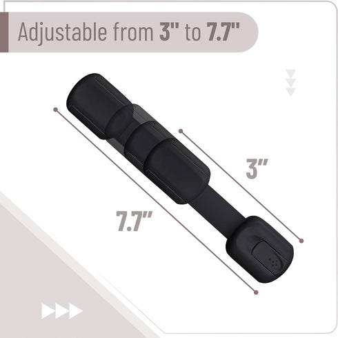 Bates Child Safety Strap Locks, 6 Pack Black Baby Proof Cabinet and Drawer Locks for Child Safety