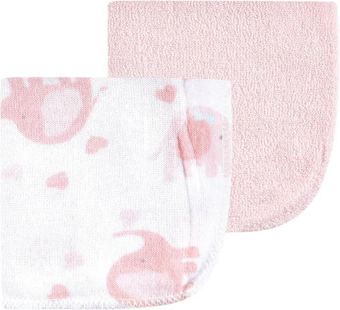 Luvable Friends Baby Washcloths - Cotton Rich, Elephant Design, One Size