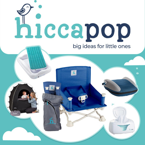 Hiccapop OmniBoost Travel Booster Seat with Tray for Baby | Folding Portable Baby Booster Seat for Dining Table