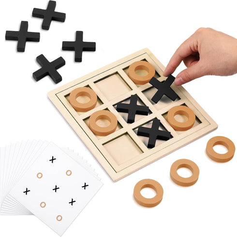 Seenelling Jumbo Wooden Tic Tac Toe Game Dementia Activities for Alzheimers Seniors with