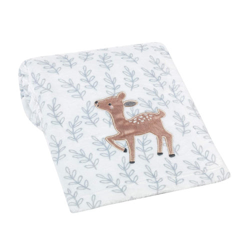 Bedtime Originals Deer Park Baby Blanket, White Color