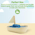 Sailboat PlanToys Wooden Bath Toy | Eco-Friendly Floating Boat for Kids | Promotes Fine Motor Skills & Imaginative Play