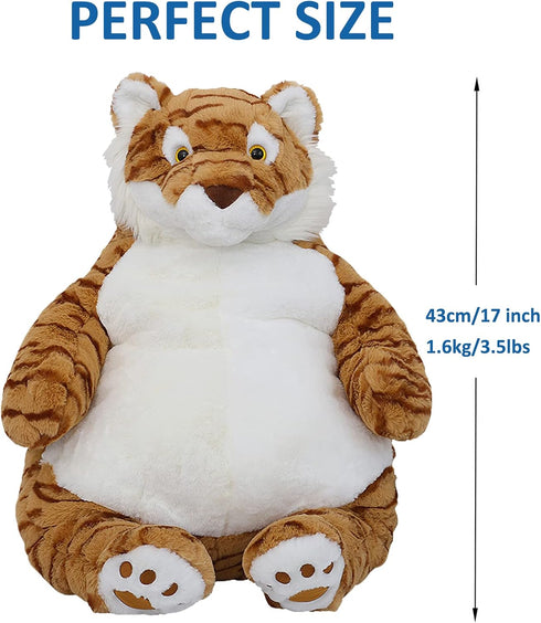 ronivia 17" 3.5 lbs Tiger Weighted Stuffed Animals, Weighted Tiger Plush Large Weighted Plush Animal Toy Pillow Gifts