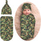 Broiteid Camo Green Newborn Swaddle Blanket Baby Stuff Baby Swaddling Blanket with Beanie