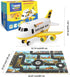 Dwi Dowellin Construction Toy Airplane Set with Play Mat, Excavator, Bulldozer, Mixer, Dumper Truck, Forklift, Crane,