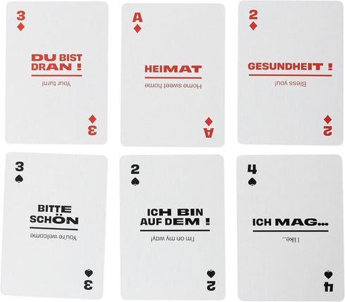 Lingo German Playing Cards in Wayfarer Tin Box - Travel Flashcards for Learning German Vocabulary