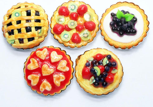 ThaiHonest 5 Mixed Assorted Lovely Pies Dollhouse Miniature Food,Tiny Food