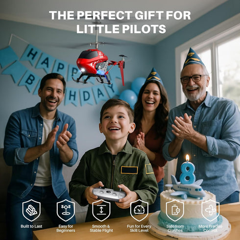 S107H-E 8-12 2 SYMA RC Helicopter for Kids and Beginners, Remote Control Helicopter with Altitude Hold, Speed Modes
