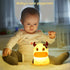 AVEKI Night Light for Kids, Portable Tap Control Silicone Cow LED Lamp, 7 Colors Mode for Nursery Bedroom