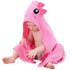 MICHLEY Unisex Baby Animal Hooded Bath Towel, Soft Cotton Washcloth for 0-6T, Pink