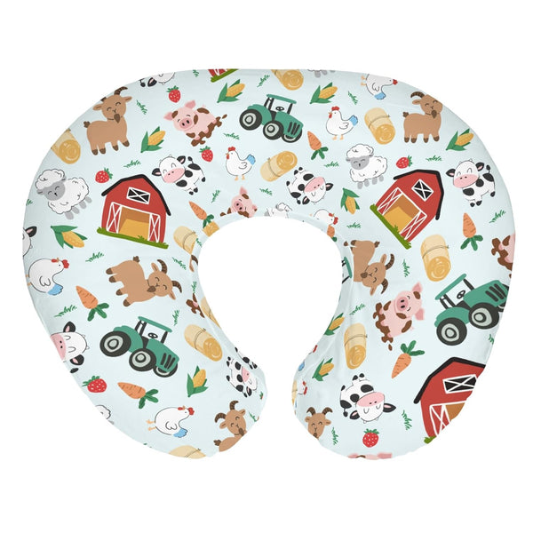 Colorful Farm Animals Baby Nursing Pillow Covers for Boy Girl Pig Cow