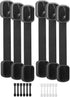 Bates Child Safety Strap Locks, 6 Pack Black Baby Proof Cabinet and Drawer Locks for Child Safety