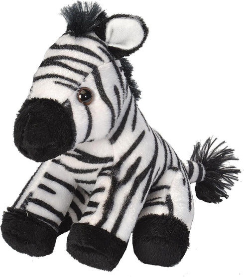 Wild Republic Pocketkins Eco Zebra, Stuffed Animal, 5 Inches, Plush Toy, Made from Recycled Materials, Eco Friendly