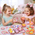 Set 3-6 Set, Lajeje Cat Tea Party for Toddlers & Little Girls Ages Pretend Play Toy & Birthday Gift, Includes Kitten