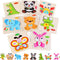 Wooden Puzzles for Toddlers 1-3, Pack of 8 Toddler Animal Puzzles Ages