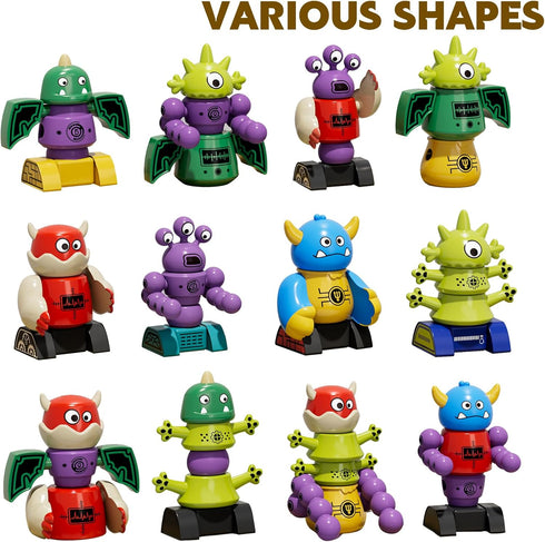 3-5 Set 3 4 5 6 7 TEMI Magnet Robot Toy for Kids Years Old - Monster Magnet Toys Stacking Transform Toys with Storage