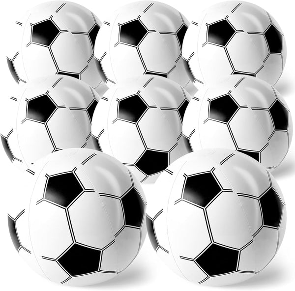 FUTUREPLUSX 8PCS Inflatable Soccer Balls, 12" Balls for Kids Beach Soccer, Summer Swimming Pool Game