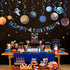 SUNBEAUTY Solar System Hanging Decoration, Happy Birthday Banner for Kids Birthday Party Supplies