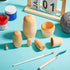 2 Sets Unpainted Nesting Dolls, Create Your Own Christmas Russian Doll Wooden Matryoshka DIY Kit