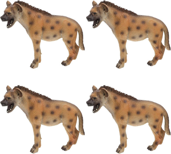 4pcs Hyena Learning Imitation Props, Realistic Animal Figurine Models for Cognitive Learning