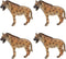 4pcs Hyena Learning Imitation Props, Realistic Animal Figurine Models for Cognitive Learning