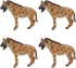 4pcs Hyena Learning Imitation Props, Realistic Animal Figurine Models for Cognitive Learning