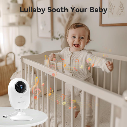 ebemate 1080P Vision,1500Ft EU2se Smart Video Baby Monitor with Camera,No Glow Night Long Range,Baby Monitoring