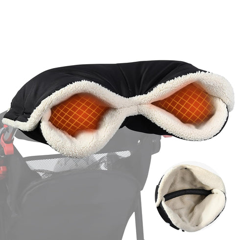 Orzbow Winter Stroller Gloves, Waterproof Mittens for Cold Weather With Berber Fleece,