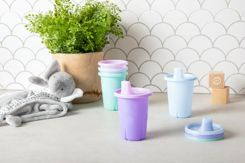 Pack 10 Oz 20 Count,Pastel The First Years Take & Toss Sippy Cups - Spill Proof Toddler Cups Value Party