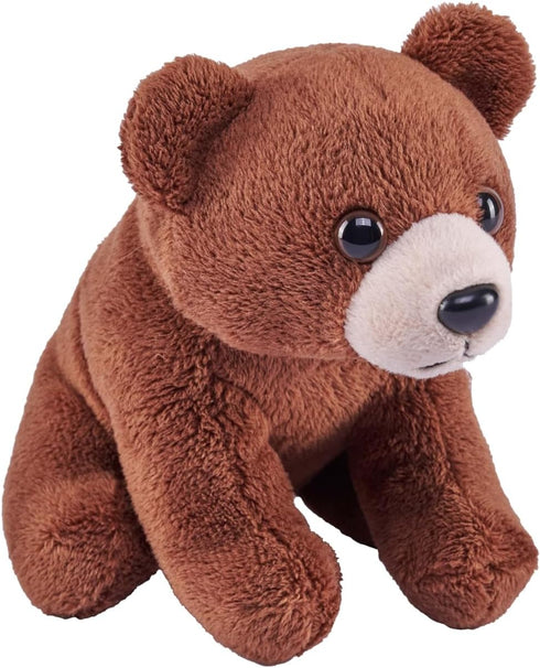 Wild Republic Pocketkins Eco Brown Bear, Stuffed Animal, 5 Inches, Plush Toy,