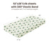 2 Pack, 52"x28" Konssy Muslin Crib Sheets for Boys, Soft Cotton Neutral Baby Sheets for Standard Crib Mattress (Sage