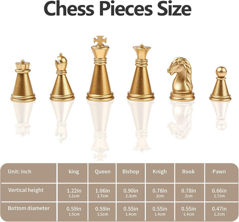 Mini Travel Chess Set Magnetic Vikutu, 5.11 Inches Portable Small Folding Chess Board