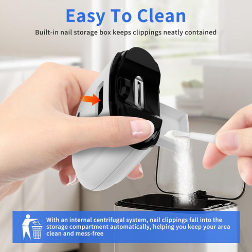 MIRAIWATIMO 2026 3-in-1 Kids,3-Speed Upgraded Electric Nail Clipper for Seniors Adults with LED Light & Nail Debris