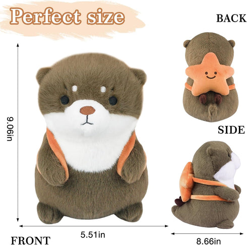 Microwavable Stuffed Animal, Heatable and Coolable Otter, Heated Stuffed Animals for Cramps & Pain Relief