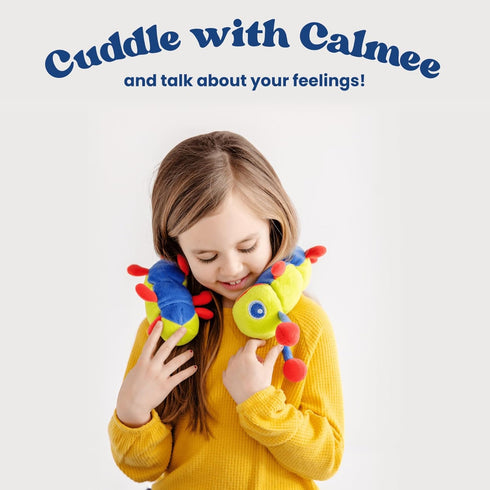 Calmee the Caterpillar Weighted Sensory Plush Toy for Kids, Breathing Exercise & Calming Tool for Focus and Emotional