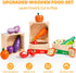 Set, 3 4 5 6 7 WOODMAM Wooden Play Food for Toddlers, Color Food Groups, Fruit & Veggies Cutting Pretend Play Food