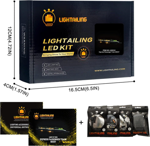 LIGHTAILING Light Kit for Lego 60337 Express Passenger Train - Led Lighting Compatible with Lego Building Blocks Model