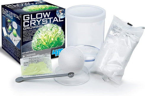 4M Glow Crystal Growing Kit - DIY Crystal Experiment Specimen Educational STEM Toys Gift for Kids & Teens