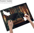 Yuwvewv 500 Piece Wooden Puzzle for Adults Black Cat Sleeping on Bookshelf in Warm Glow Wooden Puzzle for Book Lovers