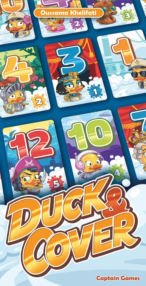 7+, 2-7 30 Captain Games Duck and Cover Party Game - Fun Fast-Paced Card Game for Family Game Night, Hilarious