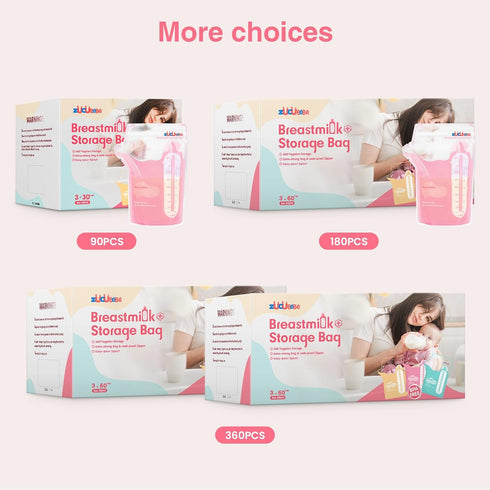 ZCBB Bags(360 Count)8oz Breastmilk Storage Milk Storage Bags for BreastfeedingBPA Free with Easy Pour Spout, Self
