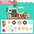 Jomifin 35Pcs Set Pretend Play Toy Donut Shop for Kids, Donut Maker Machine with Oven and Candy, Electronic Role Play