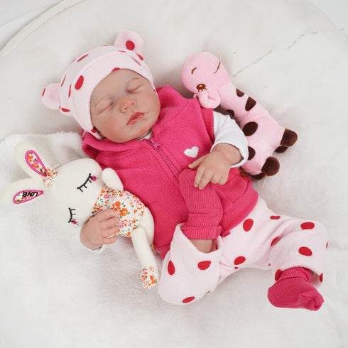 Reborn Baby Doll Clothes - 17-20 Inches Baby Girl Doll Outfit Accessories 5 Pieces Set