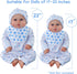 BABESIDE 8 Pcs Reborn Baby Doll Accessories with Bassinet - Outfit Accessories for 17-22 Inch Reborn Doll