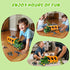 3 3 3-5-7, 3 4 5 6 7+ Dinosaur Toy Trucks with Dino Cars & Dino Figures, Sound Light Transport Carrier Truck Dinosaur