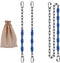 2 Stainless Steel Chains (64") - Heavy Duty Swing Hardware with 4 Quick Connection Buckles for Indoor and Outdoor